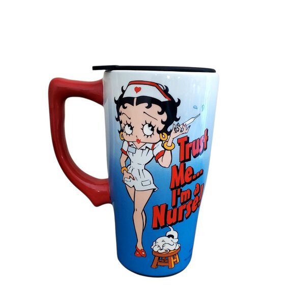 2007 Betty Boop Ceramic Mug with Handle "Trust Me... I'm a Nurse - Picture 3 of 9